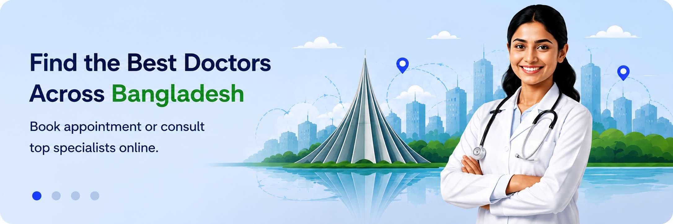 Find the best doctors across Bangladesh — book appointments or consult top specialists online